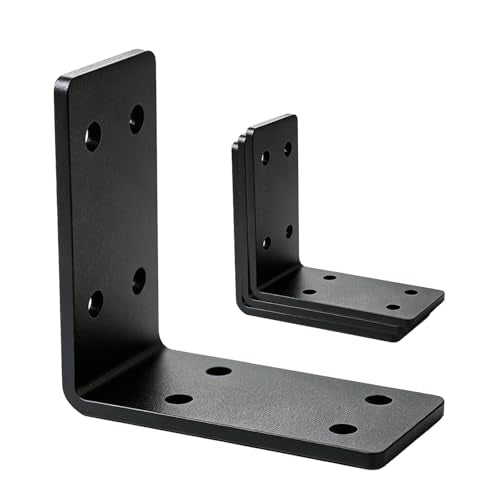 4 Pack Corner L Post Brackets for Wood 5x5 Corner Angle Brace - size: 5" x 5"