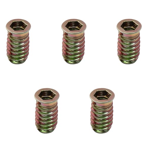 Jiozermi Threaded Insert Nuts for Wood Furniture, M10x30mm, 5 Pcs - size: M10x30mm-5PCs