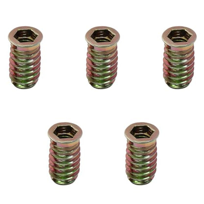 Jiozermi Threaded Insert Nuts for Wood Furniture, M10x30mm, 5 Pcs - size: M10x30mm-5PCs