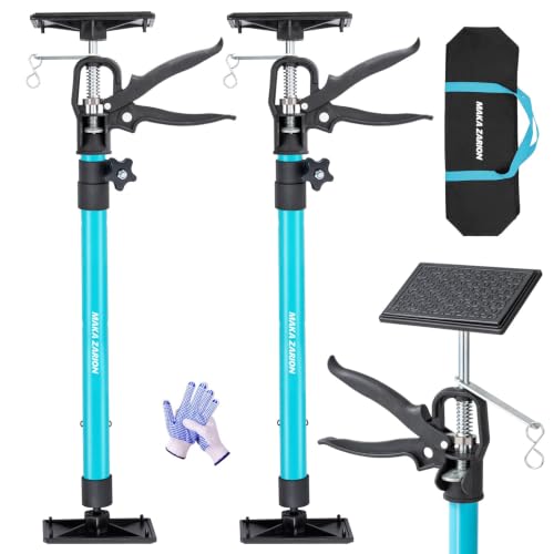 Steel Cabinet Jacks for Installing Cabinets, Adjustable Support Pole Jack 13.8-23.6 in, 3rd Hand Support System Load 154LB, Perfect for Cabinet Lift Installation Tools (21.2-45.2 in,2-Pack) - size: 21.2-45.2 in,2-Pack