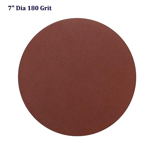 Hook and Loop Sanding Disc Round Sandpaper 7" 180 Grit 20pcs - size: 7-inch 180 Grit