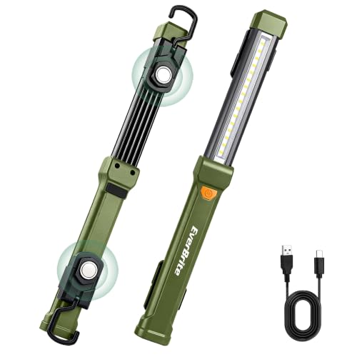 EverBrite 1000LM Work Light, Rechargeable Magnetic Flashlight, Green - color: Green