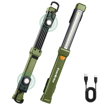 EverBrite 1000LM Work Light, Rechargeable Magnetic Flashlight, Green - color: Green