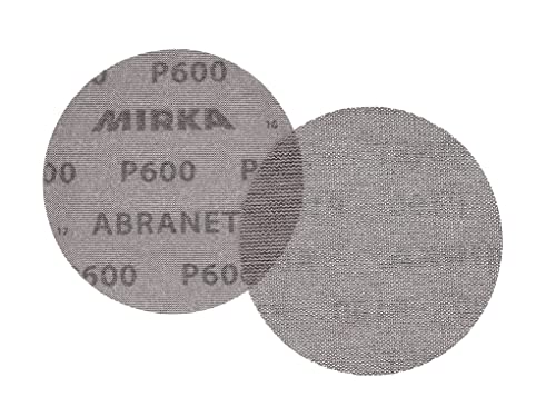 Mirka Abranet 5 Inch 600 Grit Mesh Sanding Discs, Hook and Loop, 10 Pack - size: Grit 600