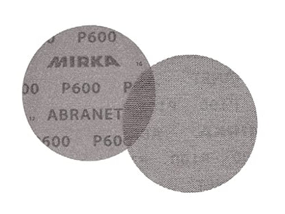 Mirka Abranet 5 Inch 600 Grit Mesh Sanding Discs, Hook and Loop, 10 Pack - size: Grit 600