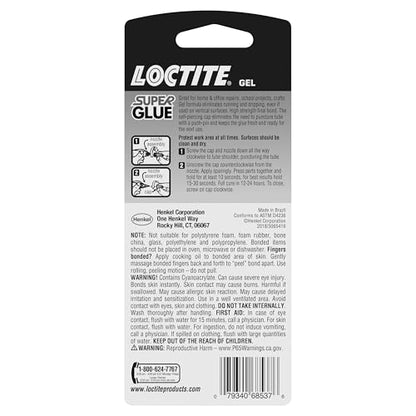 Loctite Super Glue Gel, Clear, 0.14 fl oz Tube, 6 Pack - Superglue for Plastic, Wood, Metal, Crafts & Repair, Cyanoacrylate Adhesive Instant Glue, Quick Dry - size: 6 Pack