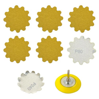 50 PCS 3 Inch Hook and Loop Sanding Discs - Wet/Dry Flex Edge Pads with Grits 80 - Compatible with Sanders & Hand Drills for Metal, Wood, Auto Projects - style: P80