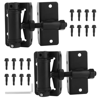 NQEUEPN 2pcs Heavy Duty Self Closing Gate Hinges with Adjustable Tension