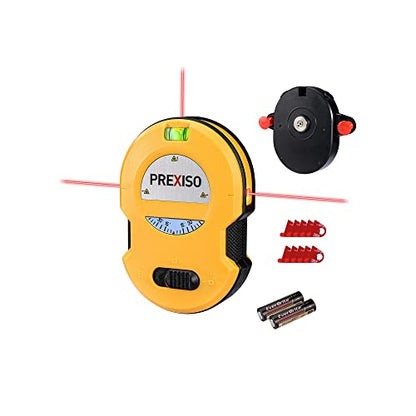 PREXISO Multi Surface Laser Level LED Light Vial, Cross Line Laser