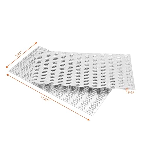 6-Pack 6x12 Inch Pronged Truss Plates, Galvanized Steel Flat Mending Brackets for Wood Timber Connectors and Roofing Trusses, 19 Gauge - size: 6pcs 6 x 12 inch