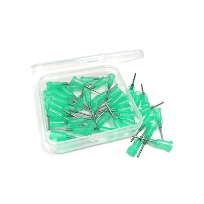18 Gauge 0.5in Blunt Tip Dispensing Syringe Needle, Green 50 PCS - style: 18GAx1/2＂