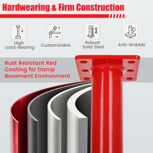 Adjustable House Floor Jacks 17-32 Inch, 10000 LBS Screw Jack Post, 4Pcs - size: 17"-32"