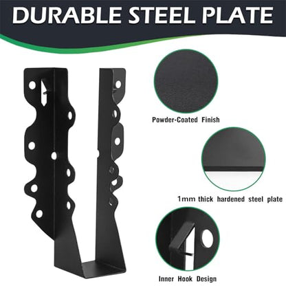 2x8 Joist Hanger 48Pcs,Q235B Steel Joist Bracket for Wood - size: 48PCS, style: 2''X8'' Joist Hanger