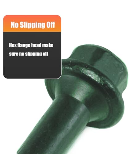 Structural Lag Screws 6 Inch, 50-Pack #14 X 6 Heavy Duty Green Timber Screws, Rust Resistant, Hex Head Outdoor Log/Landscaping Wood Screw, Drive Bit Included - color: Green, size: #14×6"