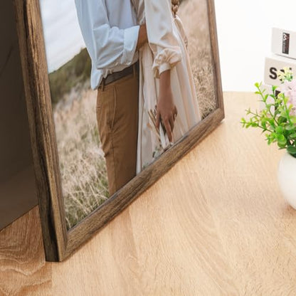 Rustic Walnut A4 Frame - Single Frame, 8.27x11.69 inch Poster Frame for Artwork, Puzzles, Photos and Movie Posters Picture Frames - size: 8.27" x 11.69"