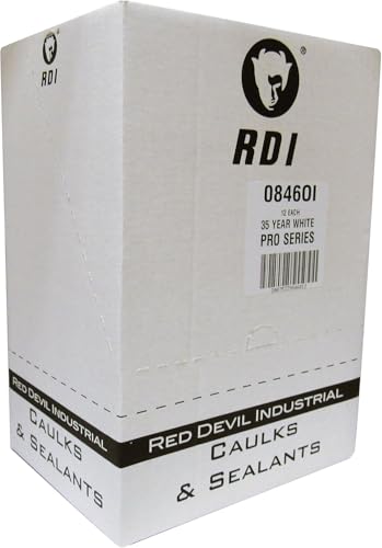 Red Devil 08460I RD Pro Construction Grade Siliconized Acrylic Sealant, 10.1 oz., White, 12 Pack - color: White, style: 12 Pack