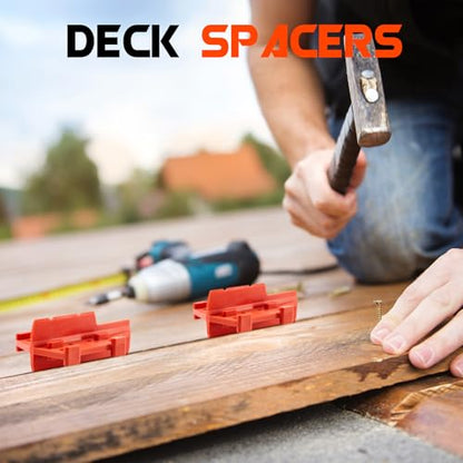 CroBlissful 8 Pcs Deck Spacers 1/8 and 3/16 Inch Board Spacing Edges Tool