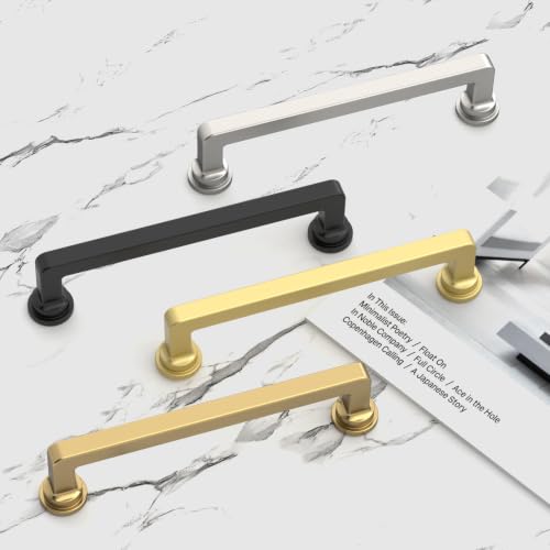 10 Pack 5 Inch Brushed Nickel Cabinet Pulls, Kitchen Hardware - color: Brushed Satin Nickel, size: 5" Hole Center