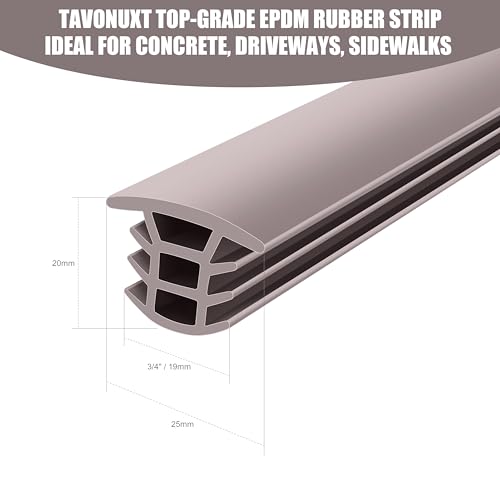 Flexible EPDM Rubber Strip (10 ft Long x 3/4 inch Wide) - Concrete Crack Repair & Replacement, Weather & Aging Resistant Expansion Joint Filler for Driveways, Sidewalks - size: 3/4 Inch, 10 Ft