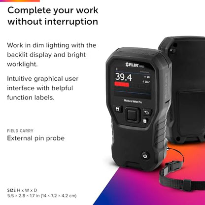 Flir MR60 Moisture Meter Pro, Pin and Pinless, Color Display - style: MR60