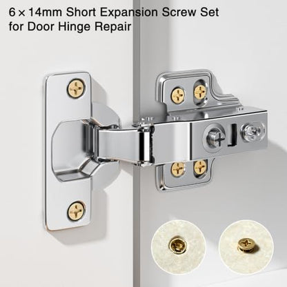 6×14mm Short Expansion Screw Set for Door Hinge Repair(50)