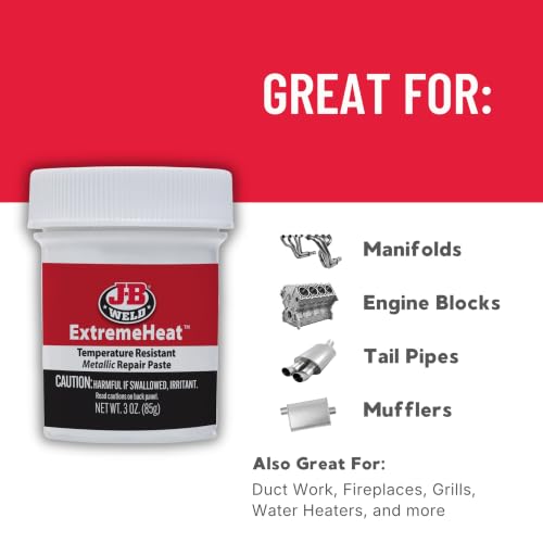 J-B Weld 37901 ExtremeHeat High Temperature Resistant Metallic Paste - 3 oz