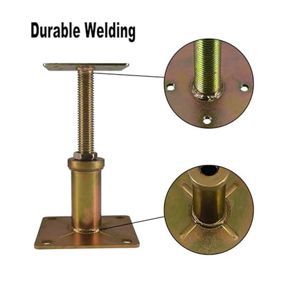 6 Pack House Floor Joist Support Jacks Adjustable 4 1/3"-7" for Leveling - size: 4.3-7 inch