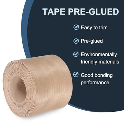 PATIKIL Cherry Edge Banding, 3 Inch x 25 ft Wood Veneer Tape Pre-glued Flexible Plywood Edge Banding with Hot Melt Adhesive for Furniture Restoration