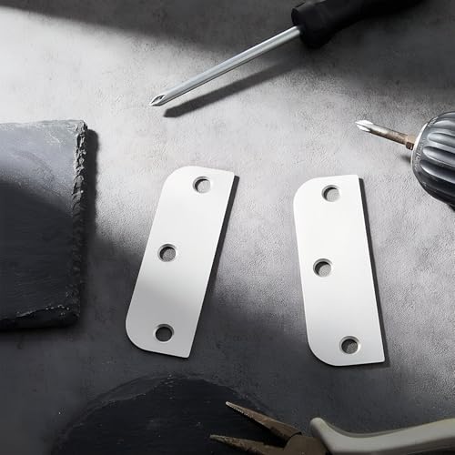 Lounsweer 6 Pcs Hinge Filler Plate 3.5''with5/8'' Door Edge Filler, White - color: White