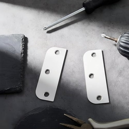 Lounsweer 6 Pcs Hinge Filler Plate 3.5''with5/8'' Door Edge Filler, White - color: White