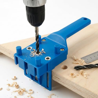Dowel Jig Kit Woodworking Drill Guide Set Fits 6mm(1/4") 8mm(5/16") 10mm(3/8") Drill Bits Wood Drilling Straight Hole Drill Guide Metal Sleeve Wood Drilling Doweling Hole Saw Locator Woodworking Tools