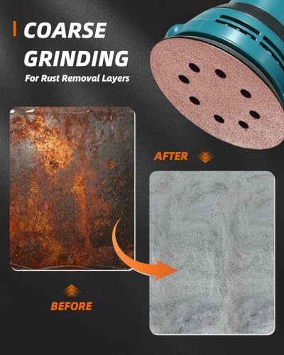 Carbide Sanding Disc 5 Inch 80 Grit Hook and Loop Grinding Discs