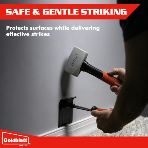 Goldblatt 12 oz. Low Recoil Double Face White Flooring Rubber Mallet Hammer - size: 12 oz.