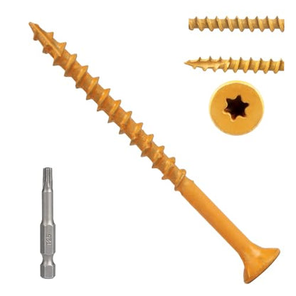 Deck Screws 2-1/2 Inch, Wood Screws #9×2-1/2", 300 Pcs, Tan - size: #9×2-1/2"