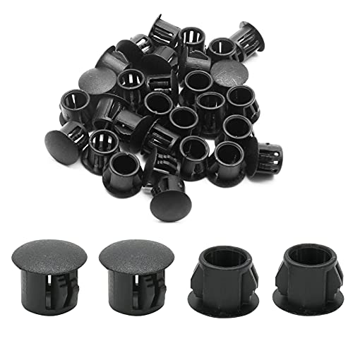 30PCS 8mm 5/16", Black Hole Plugs Plastic - color: Black, size: 8mm (5/16")