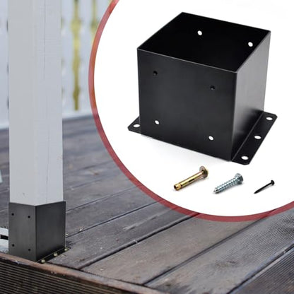 2 Pcs 6x6 Deck Post Base Bracket,Inner Size 5.6"x5.6" Post Base Bracke - color: 6x6(2 PACK)