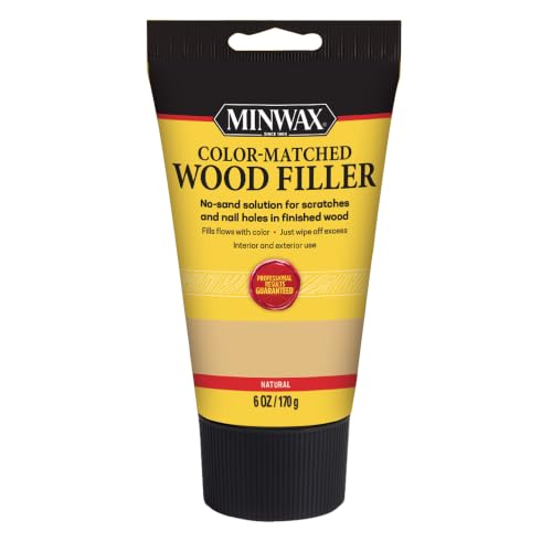 Minwax Color-Matched Wood Filler, Natural, 6 oz - color: Natural, size: 6 oz.