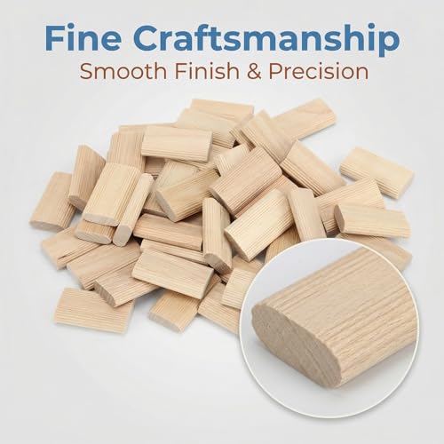Wood Biscuits, 50Pack 8mm x 40mm Beechwood Loose Tenons Compatible with Loose Tenons Joinery Systems, Beech Tenons for Crafting Woodworking