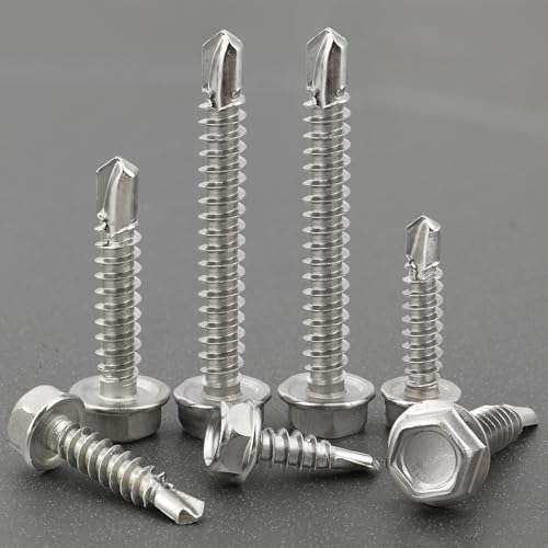 VGBUY Self Drilling Screws Assortment Kit, 150Pcs - color: Silver
