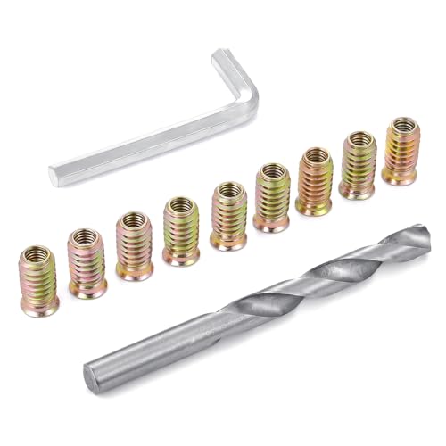 50 Pcs 5/16"-18x25mm Threaded Inserts for Wood for Furniture Reinforcement - size: 5/16"-18x25mm