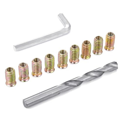 50 Pcs 5/16"-18x25mm Threaded Inserts for Wood for Furniture Reinforcement - size: 5/16"-18x25mm