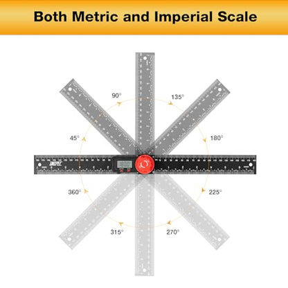 Digital Angle Finder Protractor, Angle Finder Ruler, 7inch 200mm, Angle Measuring Tool for Woodworking,Carpenter,Construction,DIY Measurement