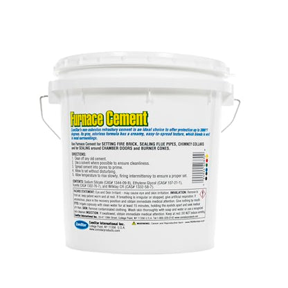 Furnace Cement 1 gal RTU Gray Refractory & Retort, 3000F High Temp - size: A4). 1 Gallon