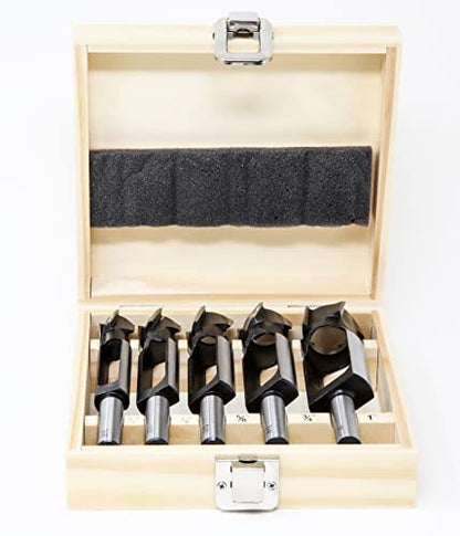 WEN DB051T 5-Piece Tenon and Deep Plug Cutter Drill Bit Set with Carrying Case - style: Tenon Bit Set