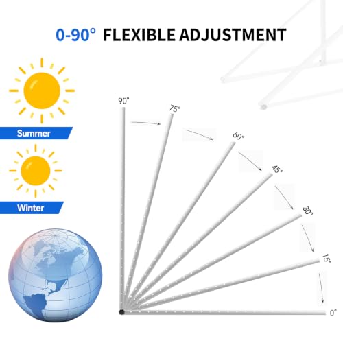 28" Solar Panel Mount Brackets Adjustable Solar Panel Tilt Mount Brackets for 50-200 Watts Solar Panel 2400Pa (Silver, 28, 1Sets) - size: 28IN 1 Set