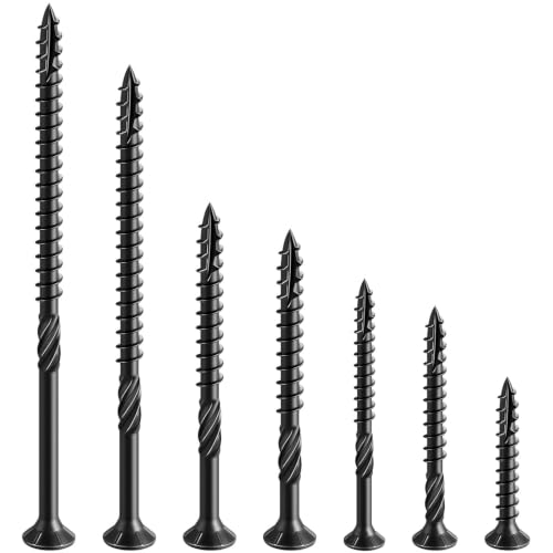 Wensilon #14 * 3" Black Deck Screws 36pcs 1lbs 6.3x75mm - color: Black, size: #14*3"