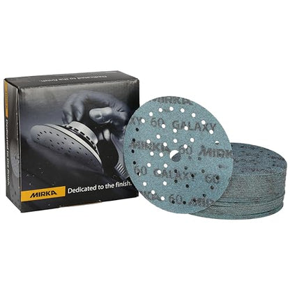 Mirka Galaxy Multifit 6'' Ceramic Sanding Discs 60 Grit Hook & Loop 50 Pack - size: Grit 60