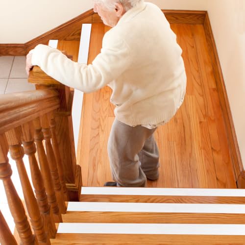 BOMEI PACK Anti Slip Traction Tape,2 Inch x 16.5 Ft,Heavy Duty Non Slip Tape,Grip Tape for Stairs, Tread Step, Indoor & Outdoor Use,Waterproof Stairs Non Skid Treads (White) - color: White