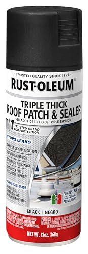 Rust-Oleum Triple Thick Roof Patch and Sealer Spray, 13 oz, Black - color: Black