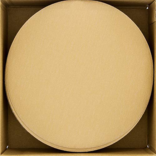 Dura-Gold Premium 6" Gold Sanding Discs, 180 Grit, Hook & Loop, Box of 50 - size: 180-Grit
